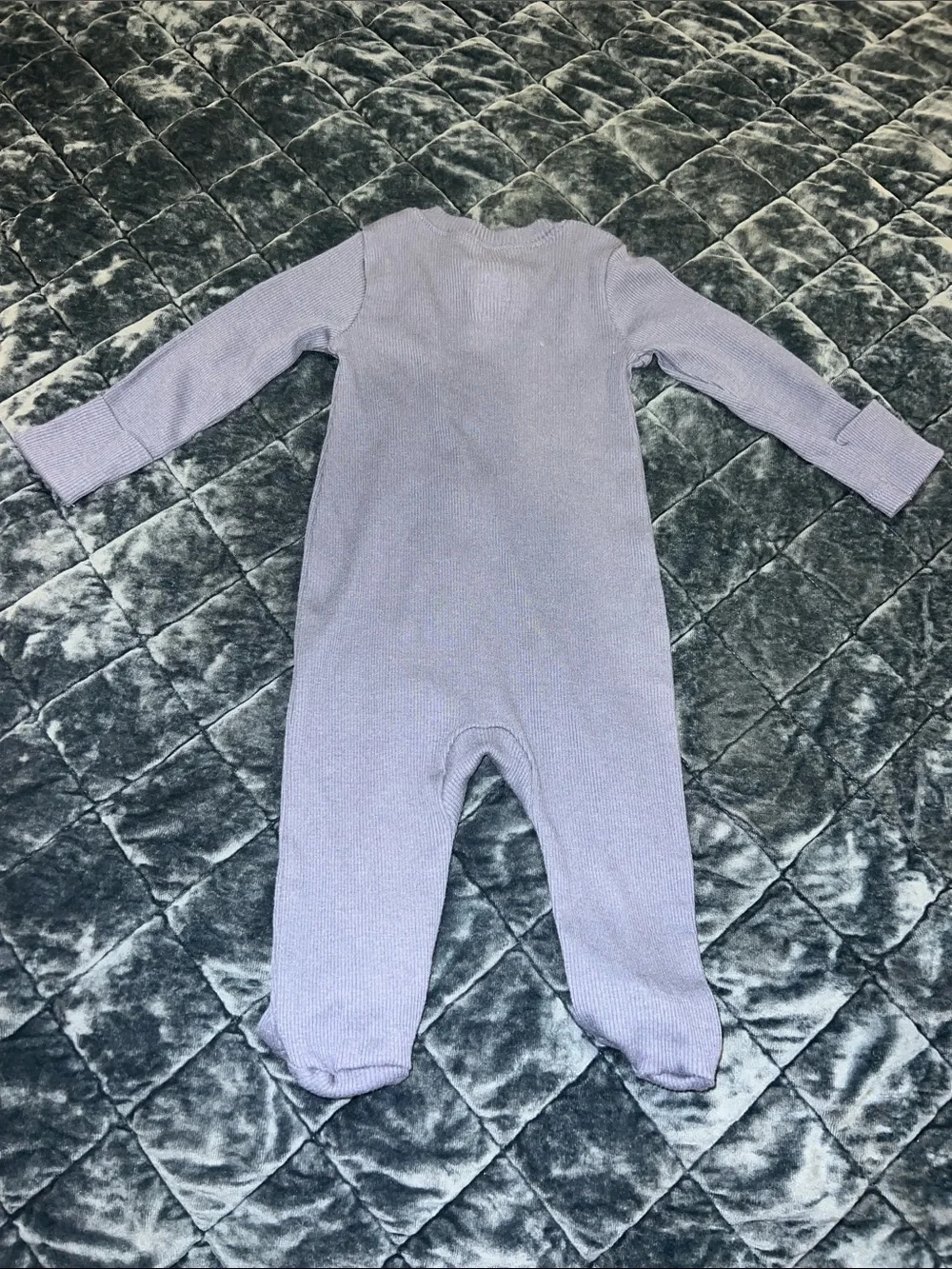 Nike Slate Blue Footed Baby One-Piece with Front Zip